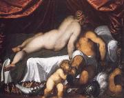 PALMA GIOVANE Mars,Venus and Cupid oil painting on canvas